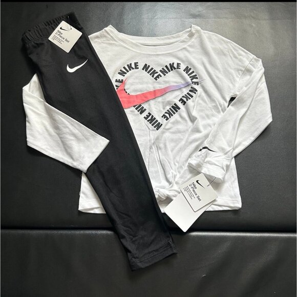NWT Nike Long Sleeve Knotted Tunic& Leggings Set Girls Size 5